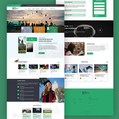 University Website Landing Page Design design illustration ui ux