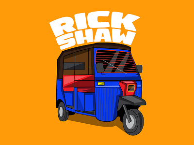 Tuk Tuk Rickshaw digital art digital artist digital illustration flat vector illustration indian rickshaw rickshaw tuk tuk vector art vector artist