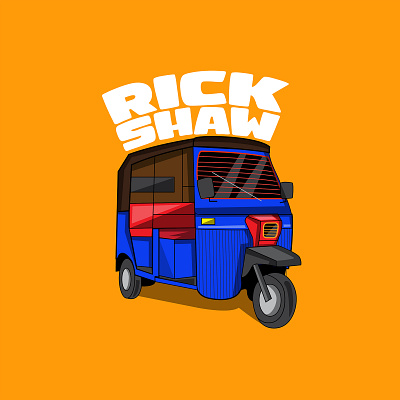Tuk Tuk Rickshaw digital art digital artist digital illustration flat vector illustration indian rickshaw rickshaw tuk tuk vector art vector artist