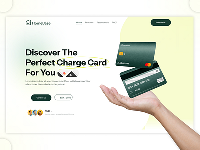 Charge card homepage design