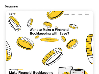 Financial Bookkeeping Application- MON'T branding graphic design logo ui