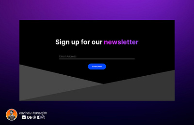 Sign up Web UI colour design footer modern newsletter sign sign up signage signup simple subscribe ui ui design ux web webdesign webpage
