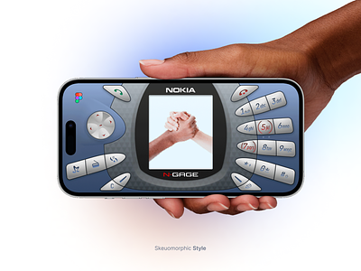 Nokia- N·GAGE app button figma iphone mobile ngage nokia plugin product skeuomorphic skeuomorphism symbian ui elements ui kit ux