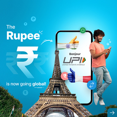 The Rupee is now going global slide design graphic design ui