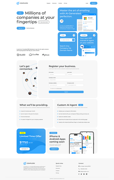 Compilerx landing page design branding graphic design ui