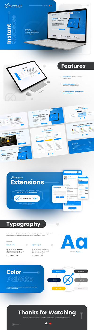 Compilerx Presentation design branding graphic design ui