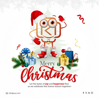 Merry Christmas post design graphic design ui