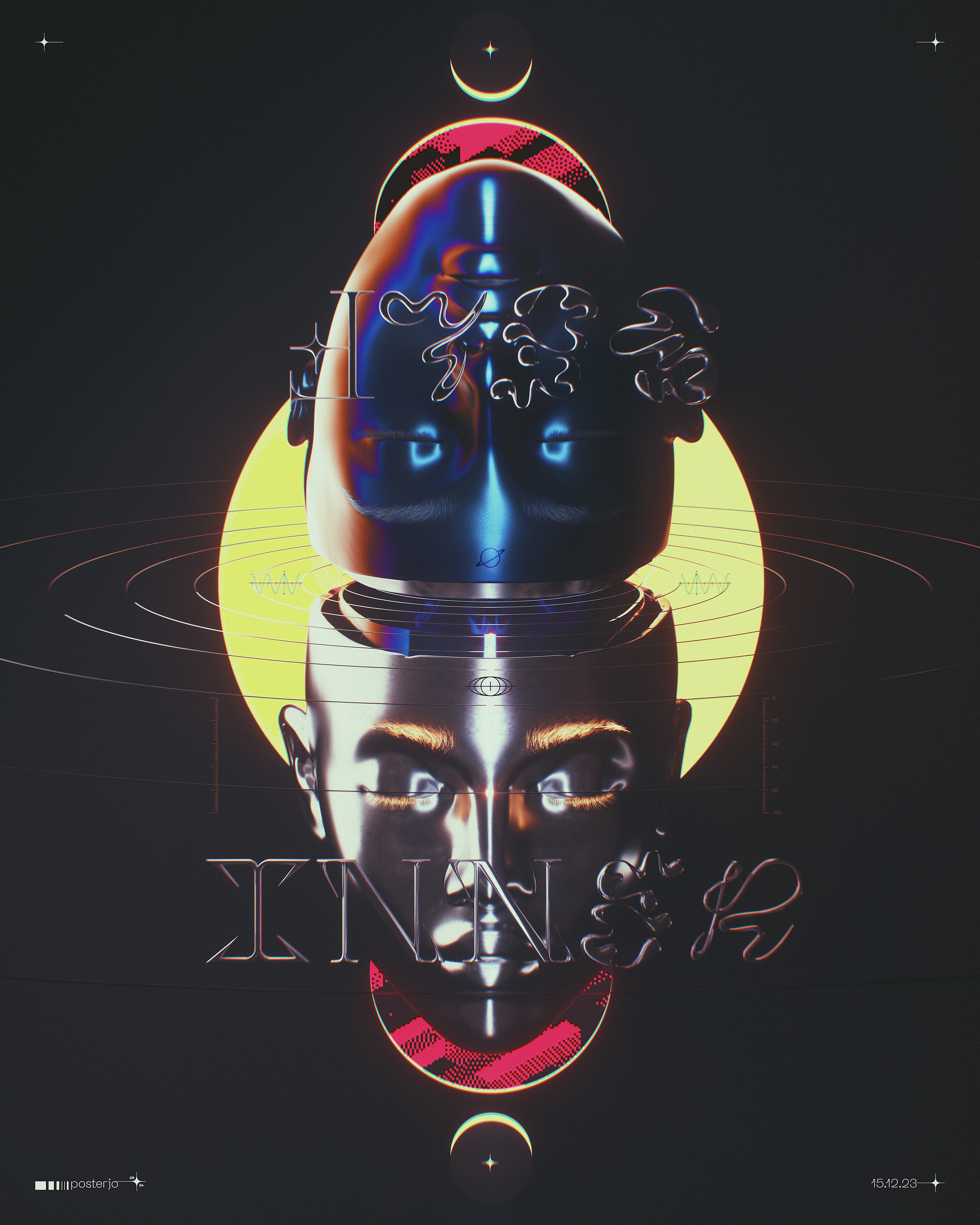 Inner self - 15.12.23 blender chromatic chrome cinema cinema4d joansterjo octane posterjo render