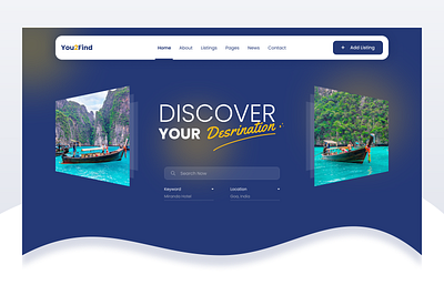 You2Find - Tourism Landing Page