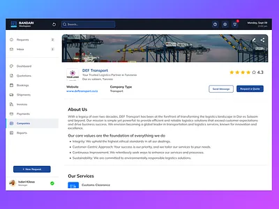 Bandari Platform Company Profile freightmanagement freightui