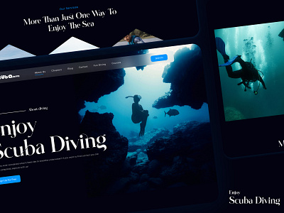 Scuba Diving Website Design app branding design graphic design illustration logo typography ui ux vector