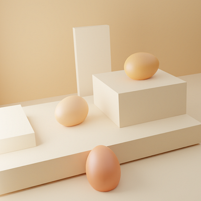 Minimalism 3d 3dart 3dmodeling art blender eggs minimalism render