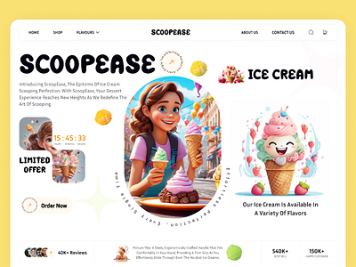 ScoopEase - Ice cream UI Design Concept 3d app appdesign design designapp digital digitalagency digitaldesign dribbble icecreamscoope interface interfacedesign ui uidesign uiux userinterface ux wearebackbencher website websitedesign