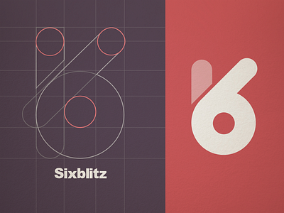 Sixblitz Logo branding clean graphic design logo minimalist modern muted texture typeface