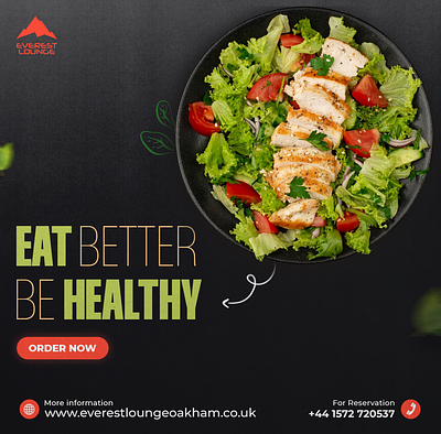 Eat Better Be Healthy - Social Media Post flyer graphic design