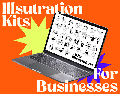Illustration Kits for Businesses animation character design graphic design illustration illustration kit illustration pack motion graphics ui