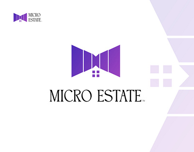 MICRO ESTATE MODERN LOGO DESIGN branding branding design design graphic design illustration letter logo logo modern logo text logo
