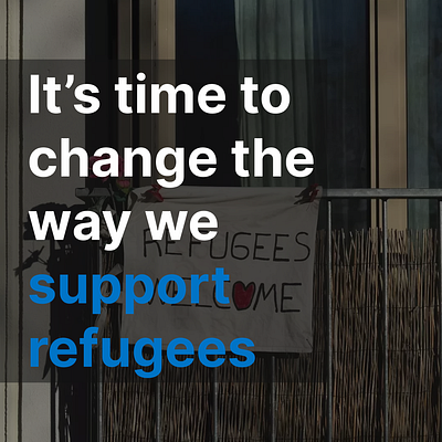 It's time to change the way we support refugees - WEF branding design graphic design illustration typography ui world economic forum
