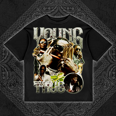 Young Thug - Bootleg Design T-shirt (NBA) bootleg bootleg design bootleg tshirt design graphic design rap tee young thug