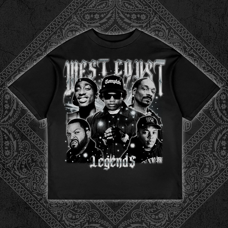 West Coust - Bootleg Design T-shirt by By Light on Dribbble