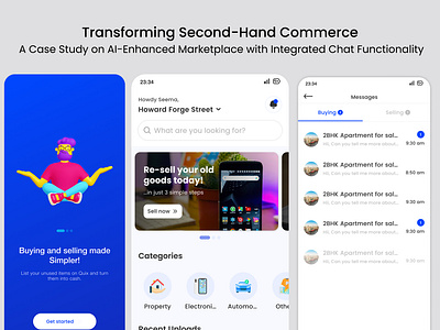 Empowering Second-Hand Commerce: User Centric Classified App branding ui