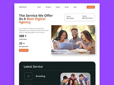 Digital Agency Landing Page app branding design graphic design illustration logo typography ui ui awarded ui challenge ui concept ui design ui designer ui inspriation ui treand ui web design uiux uiux design ux vector