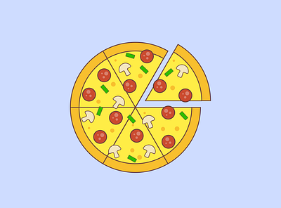 Pizza 2d vector illustration 2d graphic design illustration vector vector graphic