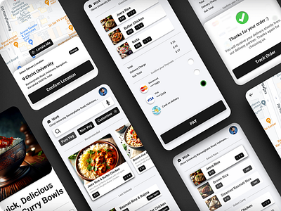 Trendy cloud kitchen app app design brand identity branding clean cloud kitchen concept delivery app digital figma food food delivery graphic design minimalist design restaurent app saas ui ux research