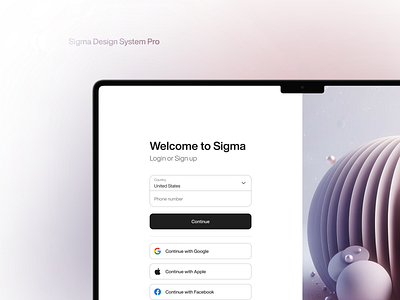 Sigma Design System Pro component design design system sigma sigma design system sign up ui uikit ux