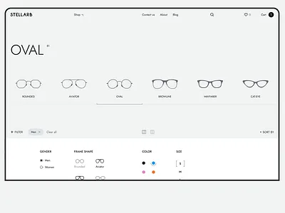 Eyewear shop / Catalog animation catalo clean design collection ecommerce interface design minimalism product shop store ui ux design web
