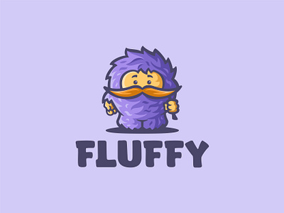 Fluffy logo design identity illustrator logo mascot дизайн лого логотип маскот
