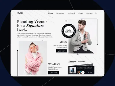 Fashion Landing Page branding fashion landing page product ui uiux user interface