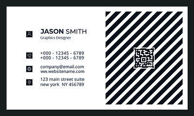 Black and white Business card
