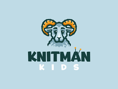 Knitman lamb logo design identity illustrator knit lamb logo mascot