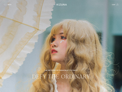 Kizuna - Japanese luxury fashion brand beige blue branding clean e commerce fashion girl graphic design japanese luxury minimal minimalistic photography sans serif serif simple typography uiux web web design