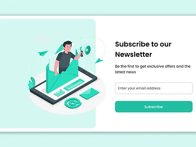 Newsletter subscription dailyui figma graphic design interface design ui uidesign uiux user interface uxdesign webdesign