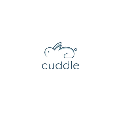 cuddle animal logo animation branding bunny logo design graphic desgn graphic design illustration innocent animal logo logo minimal logo rabbit logo simple logo soft animal logo soft logo vector