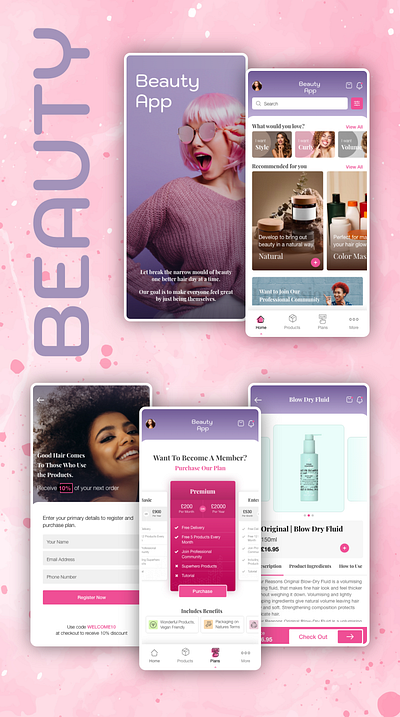 E-Commerce Application for Beauty Products beautyapp ecommerceapp mobile mobileapp ui uiux design ux