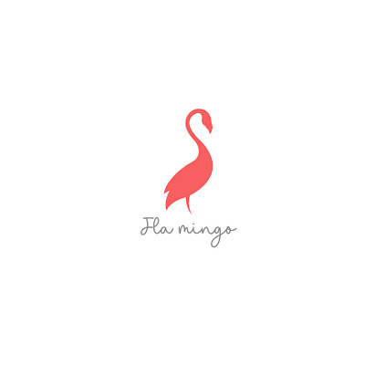 Flamingo animal logo bird logo branding design flamingo logo graphic desgn graphic design illustration logo minimal logo simple logo vector