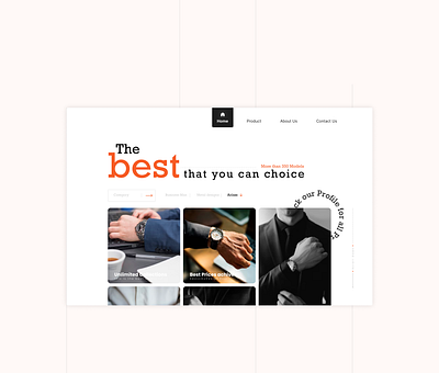 Landing page for Watch Ecommerce graphic design landing page ui website