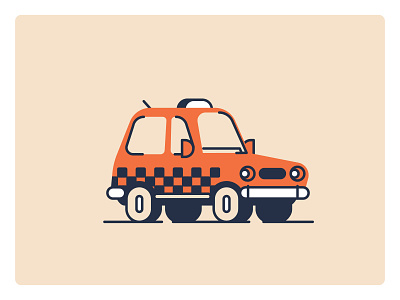Taxi car design driver graphic design icon illustration line logo minimal retro simple taxi ui