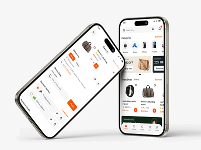 E-Commerce Mobile App - Home & Checkout appdesign branding design ecommerce ecommercemobileapp home illustration mobile app ui uiux ux