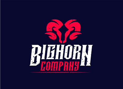 Bighorn Company abstract logo branding company logo goat graphic design horn logo illustration logo logo design mascot logo minimal logo ram typography vector