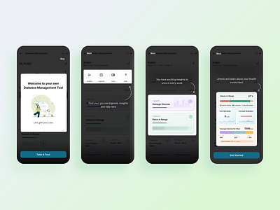 Feature Onboarding - Diabetes management tool coachmark diabetes management feature onboarding mobile onboarding ui ux