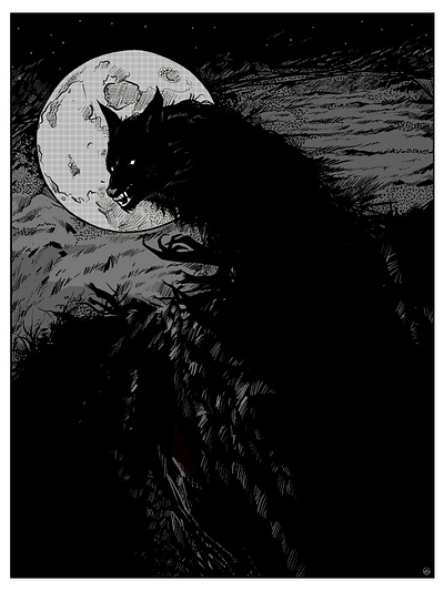 Werewolf art black and white character drawing drawn horror werewolf
