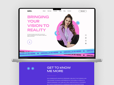 Grace - Bold Minimalist Personal Portfolio Website Design UI creative agency creative portfolio figma figma template graphic design homepage online portfolio peterdraw portfolio portfolio website website