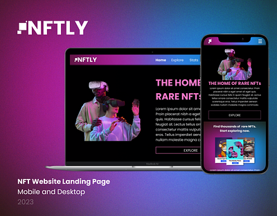 NFTLY - NFT Website Landing Page landing page nft ui uiux web 3 web design