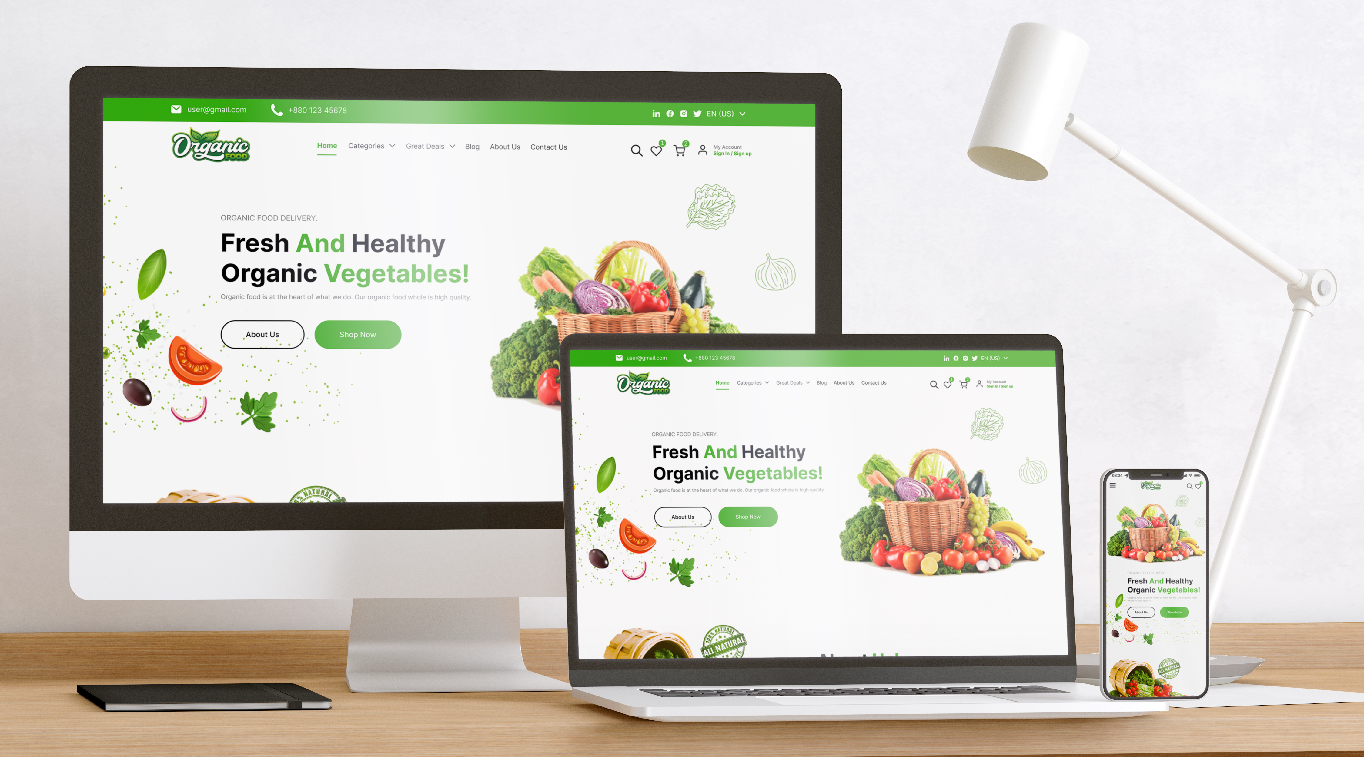 Fresh Organic Vegetable E-commerce Website UI UX Design animation app branding corporate design e commerce website ecommerce graphic design landingpage minimal modern online business online store product design shopping shopping cart ui ux web website