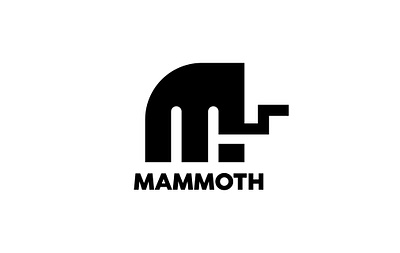 M-mammoth Logo branding design elephant logo flat graphic design icon jungle logo logo design m elephant m logo mammoth vector