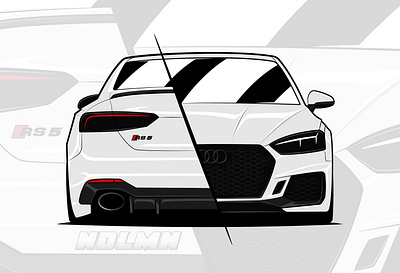 Audi RS5 • Half N Half illustration vector
